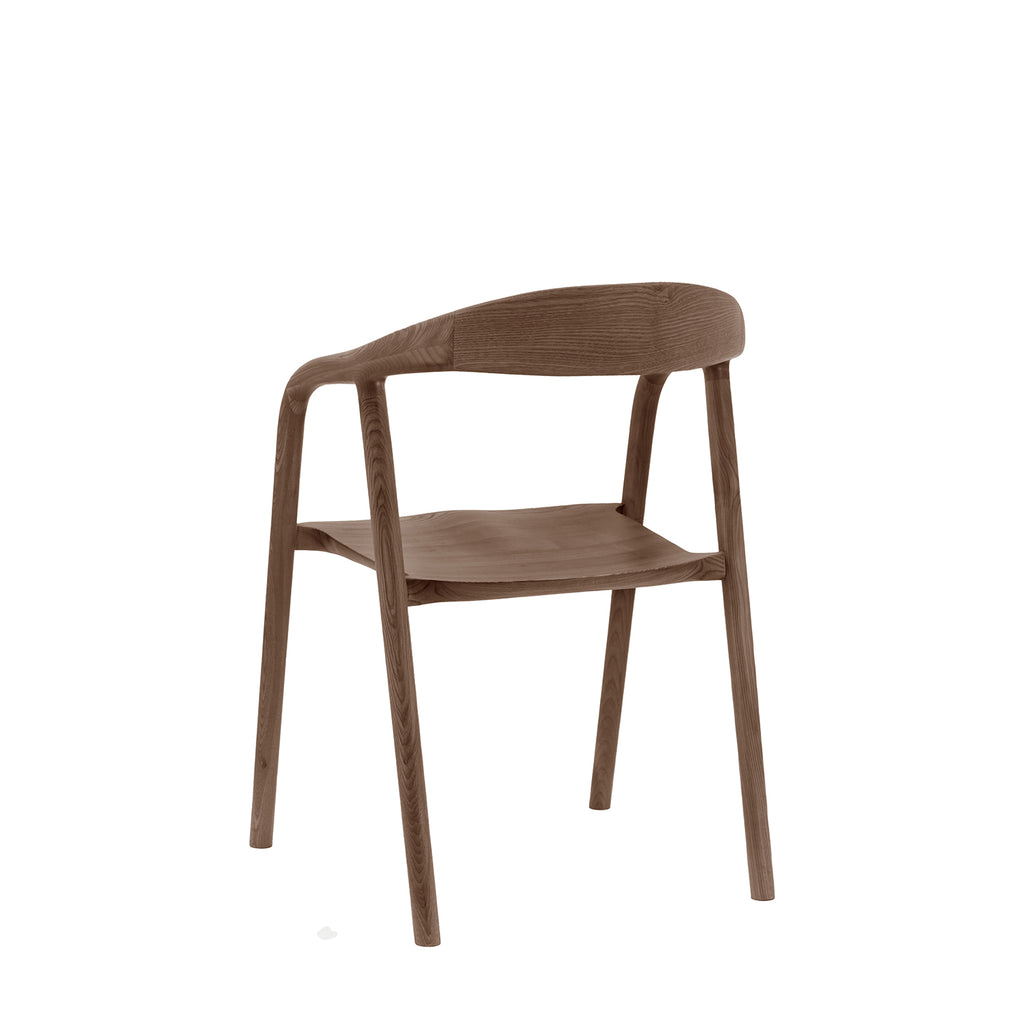 Bergen Dining Chair With Wooden Seat , Set Of 2 - Walnut