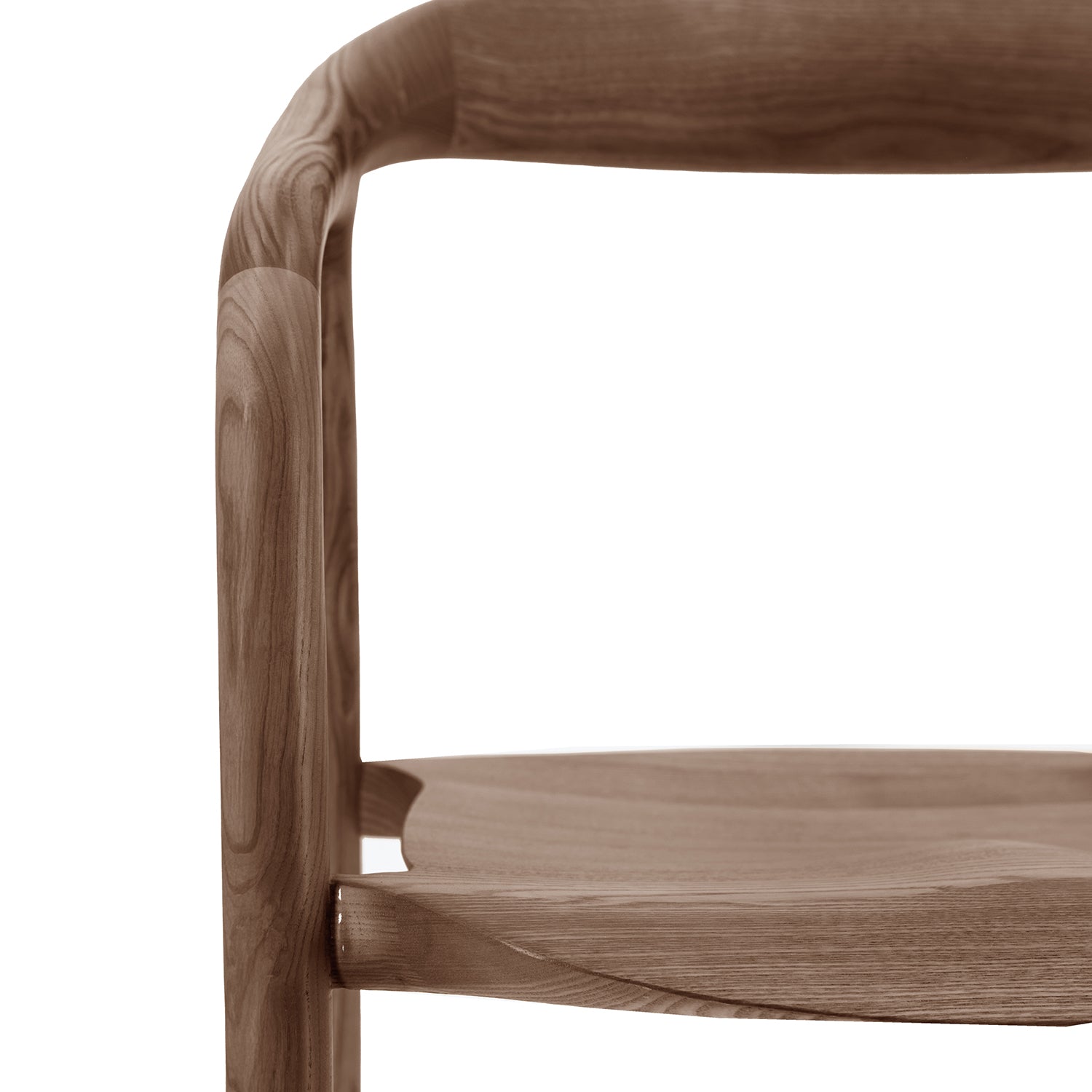 Bergen Dining Chair With Wooden Seat , Set Of 2 - Walnut