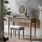 Faringdon Dressing Table styled in bedroom setting with decorative accessories