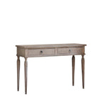 Faringdon Dressing Table in white finish with elegant curved legs, shown from the front