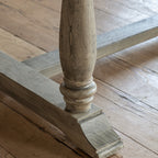 Faringdon Extending Dining Table showcasing the ornate turned legs and solid construction, highlighting its stability and craftsmanship