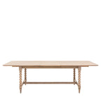 Wallingford Extending Dining Table fully extended, displaying the expansion leaf and increased seating capacity, ideal for family gatherings and entertaining