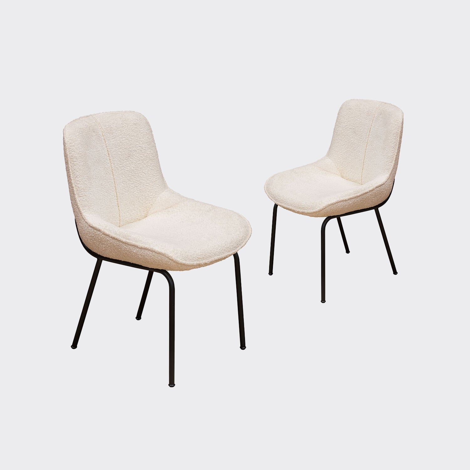 Primrose Boucle Dining Chair, Set Of 2 - White