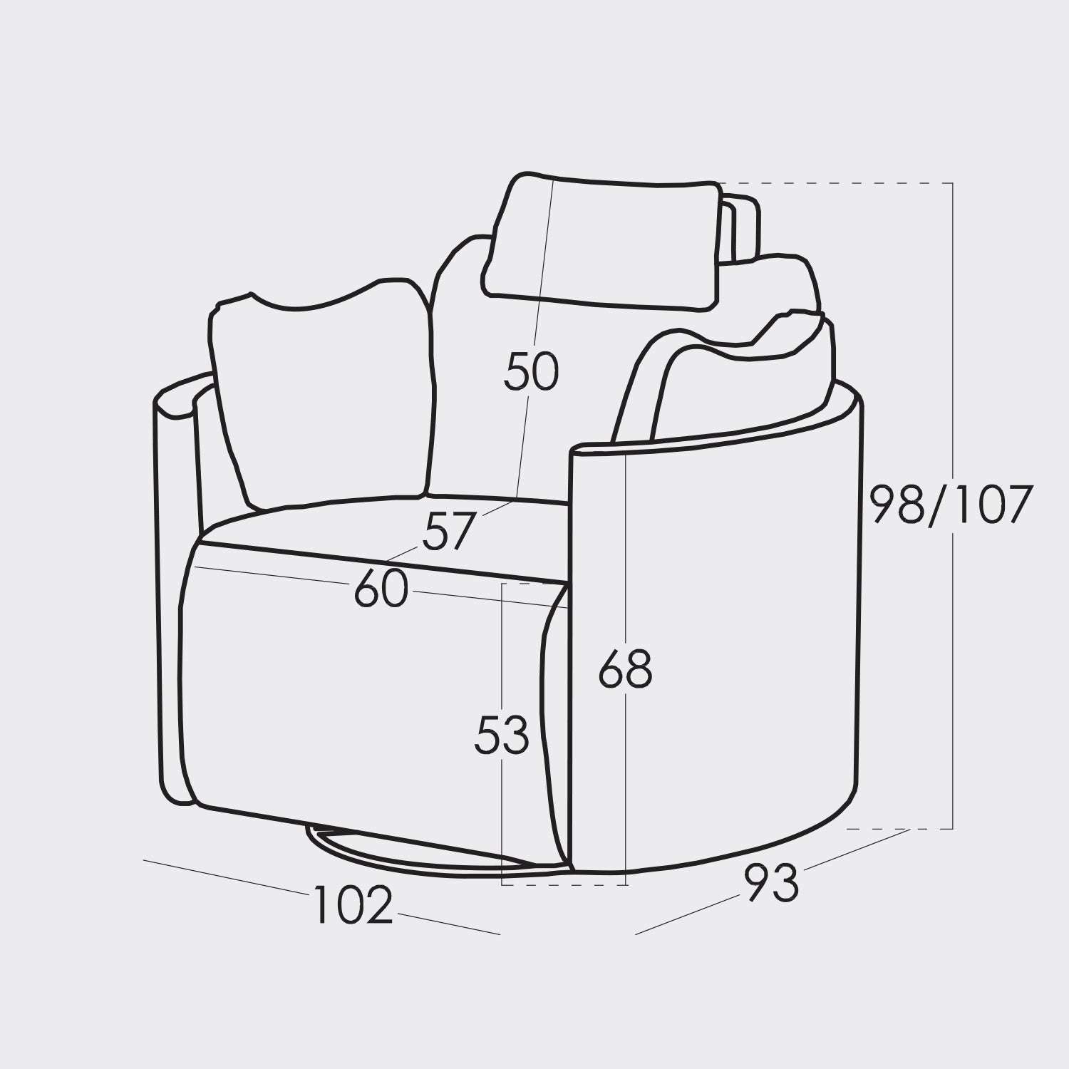 Moonrise Reclining Armchair By Fama