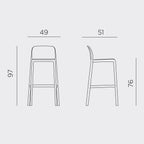 Stylish Faro Bar Stool by Nardi tall enough to make you feel important but comfy enough to keep you seated for hours