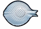 Textured, oval-shaped fish bowl with a textured pattern