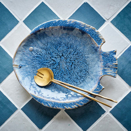 Classic round fish plate crafted for durability and effortless entertaining.