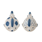 White and blue salt and pepper shakers, hand painted, luxury deign for your home