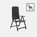 recline in the darsena outdoor chair and fold away for easy winter storage