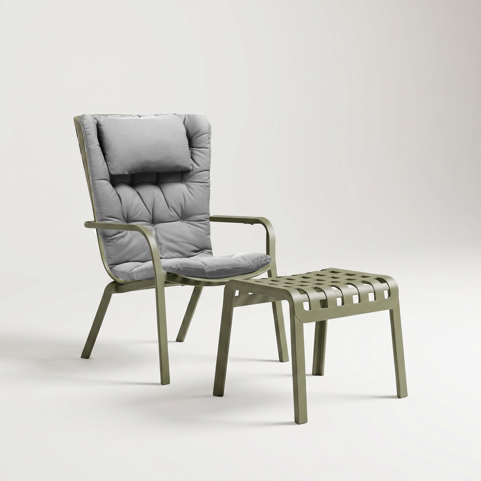 Garden Set - Folio Armchair, Footstool, Seat Cushion & Head Cushion By Nardi