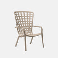 Corda finish folio garden chair with a lattice design on a white background