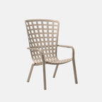 Corda finish folio garden chair with a lattice design on a white background