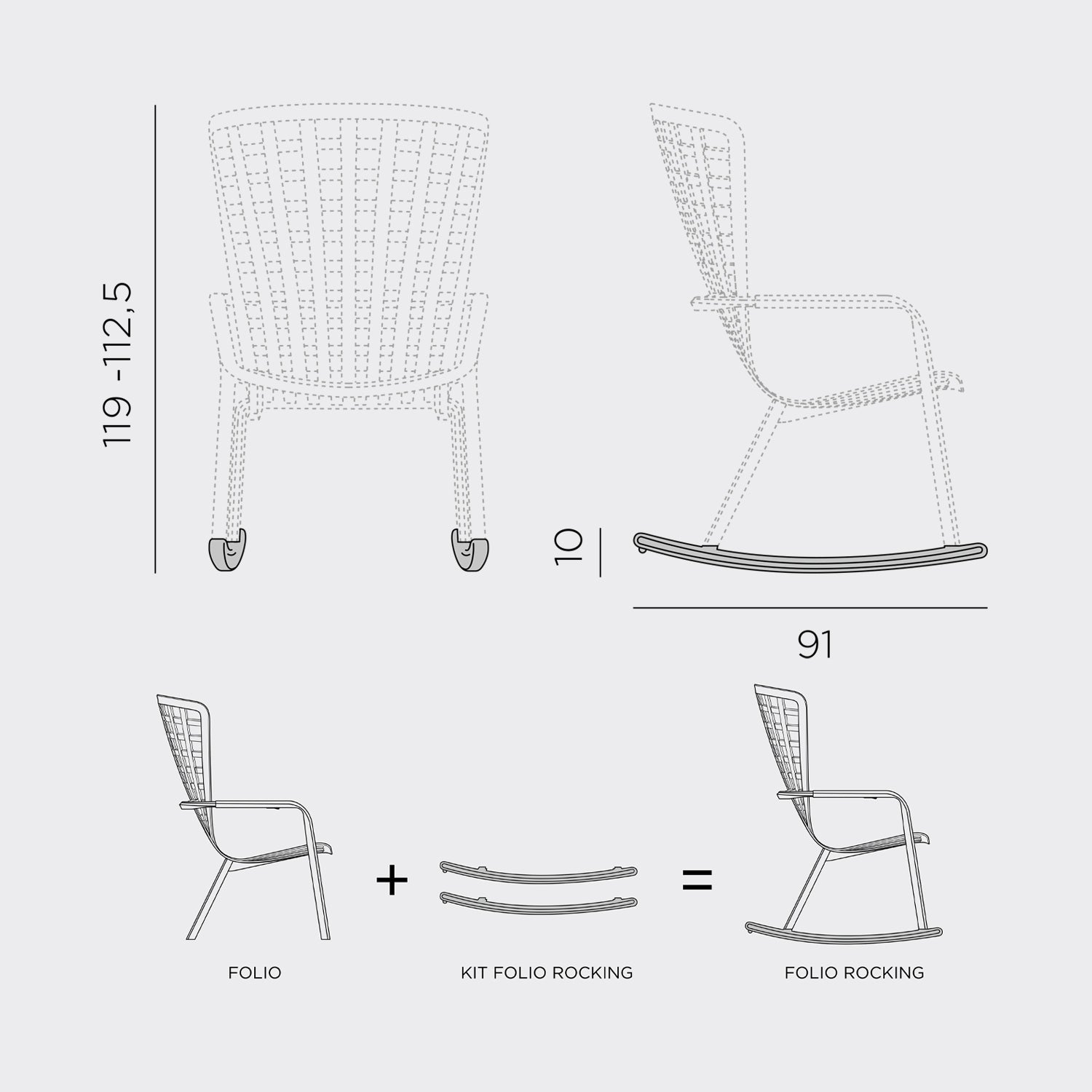 Garden rocking chair which also reclines. What's not to love. Shop the Folio online.