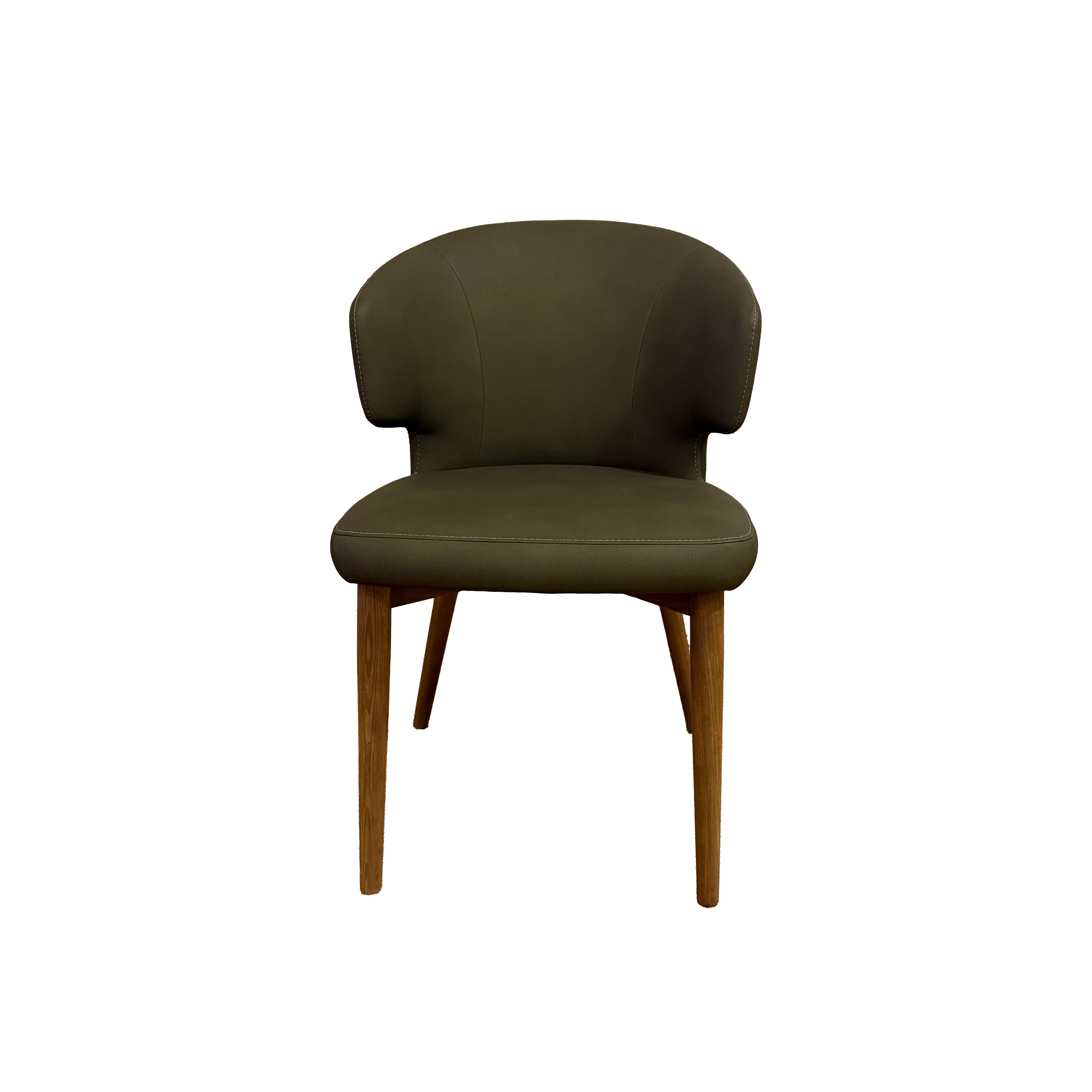 Pearl Dining Chair, Set Of 2 - Green Wooden Legs
