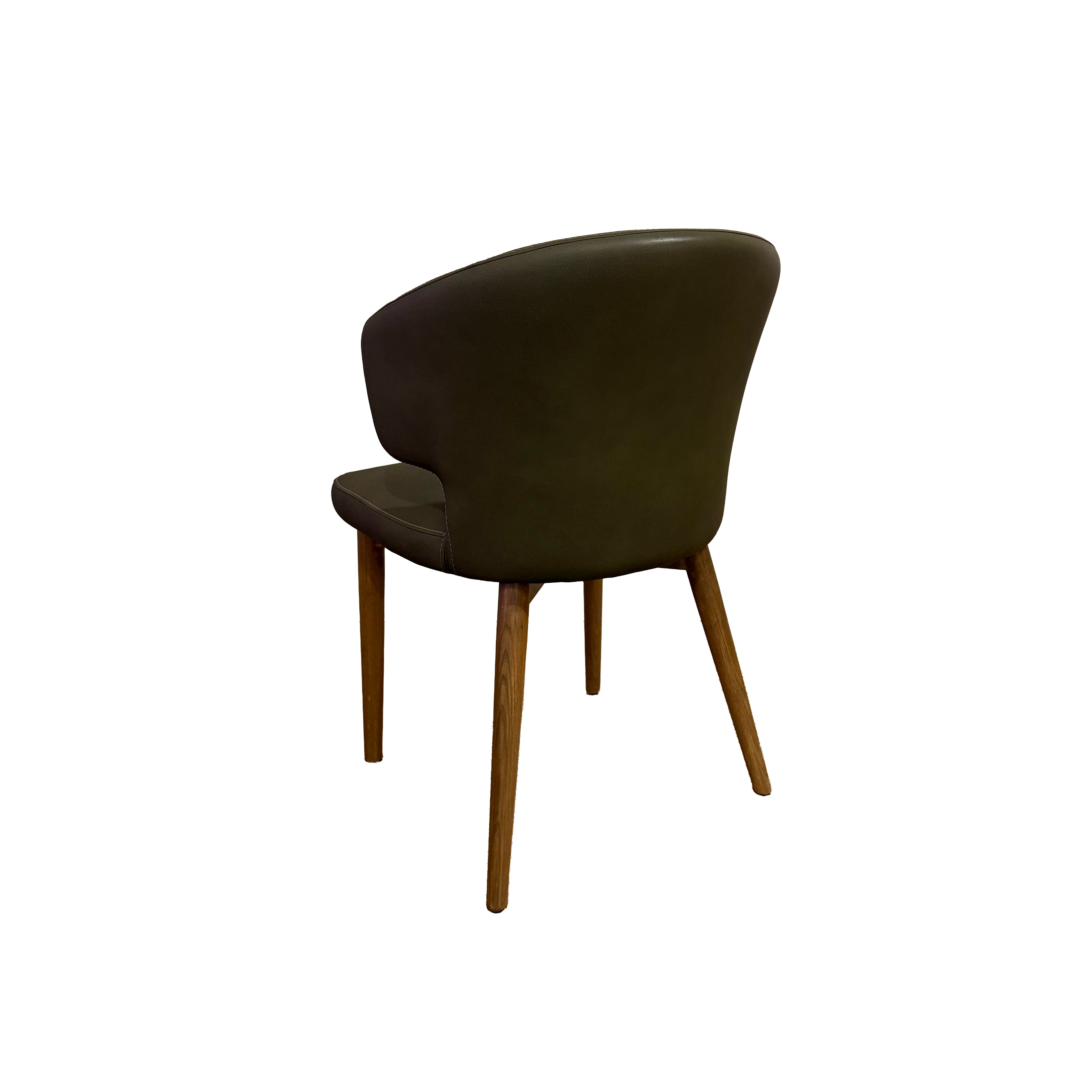 Pearl Dining Chair, Set Of 2 - Green Wooden Legs