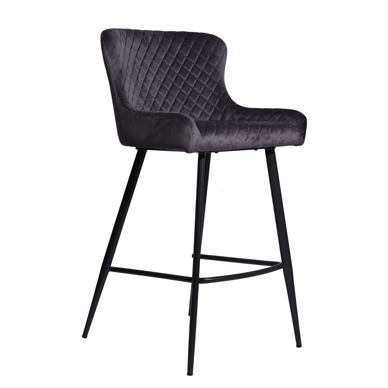 Bilbao Bar Stool - Grey Velvet