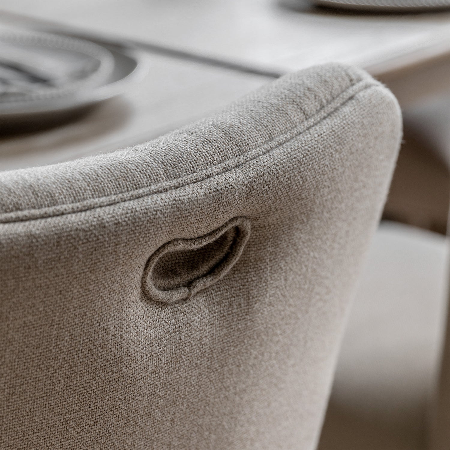 Back view of Wallingford Dining Chair revealing the construction of the backrest and support structure, showcasing durability and design