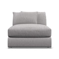 Grey Upholstered Armless Sofa Module