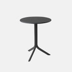 Black garden side/bistro table with a round top and three legs. Shop the Step collection online today.