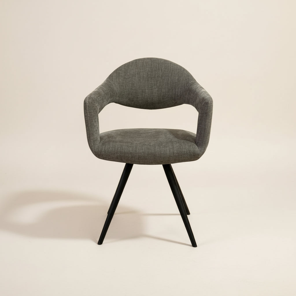 Delphine Dining Chair, Set Of 2 - Dark Grey