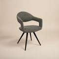 Delphine Swivel Dining Chair, Set Of 2 - Dark Grey