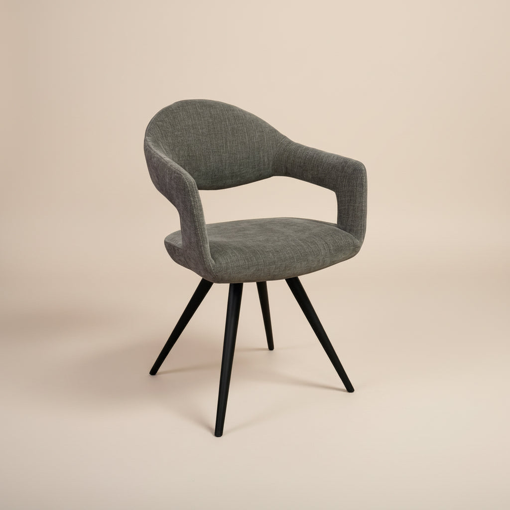 Delphine Dining Chair, Set Of 2 - Dark Grey