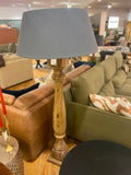 CLEARANCE - Wooden Column Floor Lamp With Shade