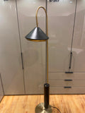 CLEARANCE - Brass & Black Curved Floor Lamp
