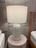CLEARANCE - Grey Zig Zag Lamp