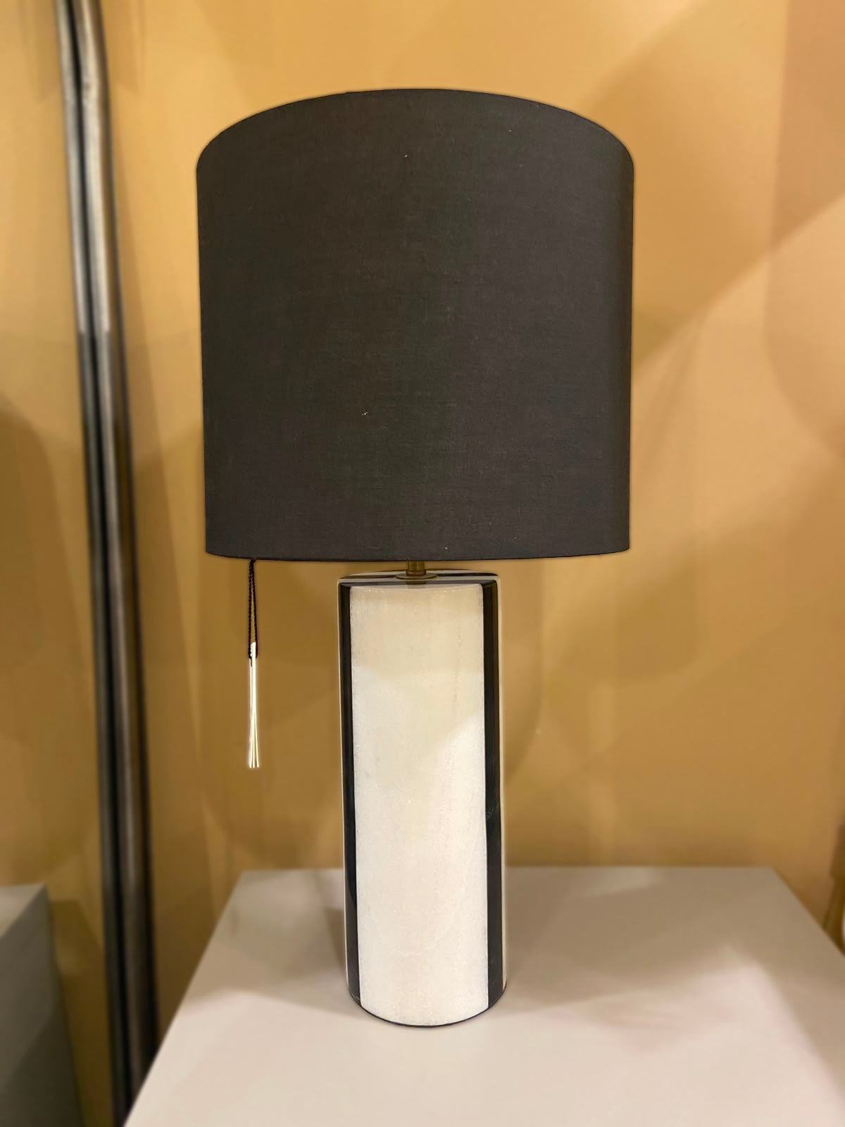CLEARANCE - Lavin Stoneware Table Lamp With Black Shade