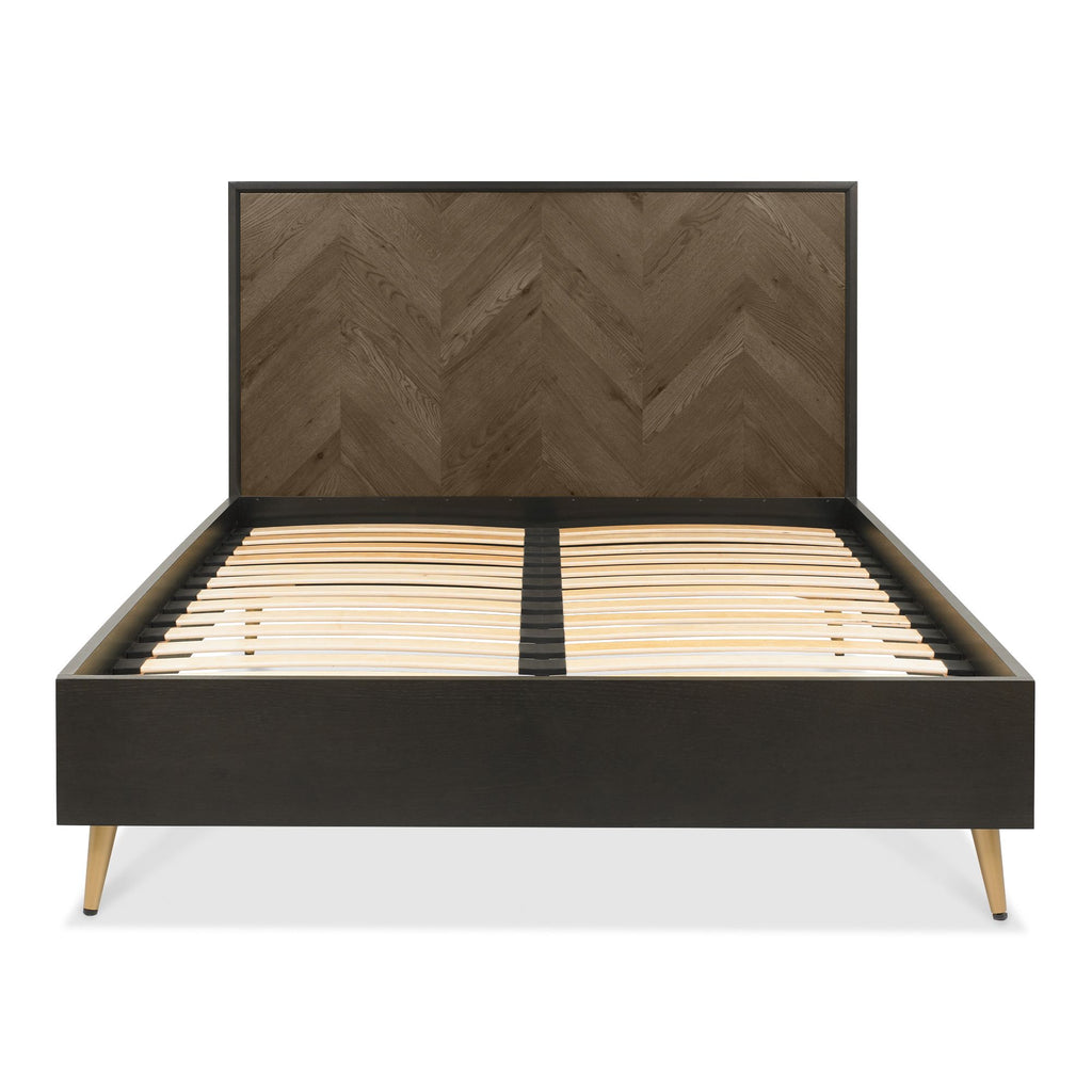 Fumed Oak & Peppercorn Bed - King Size