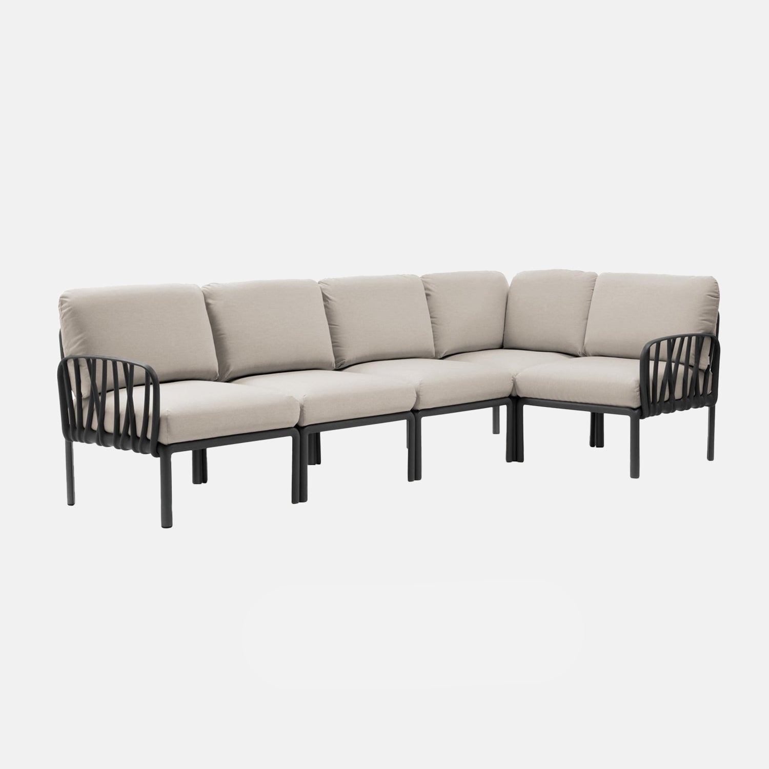 Modular garden sofa with comfy cushions. Shop our popular Komodo 5 sofa online.