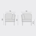 Komodo Elemento Angolo corner sofa unit for the Komodo 5 sofa.