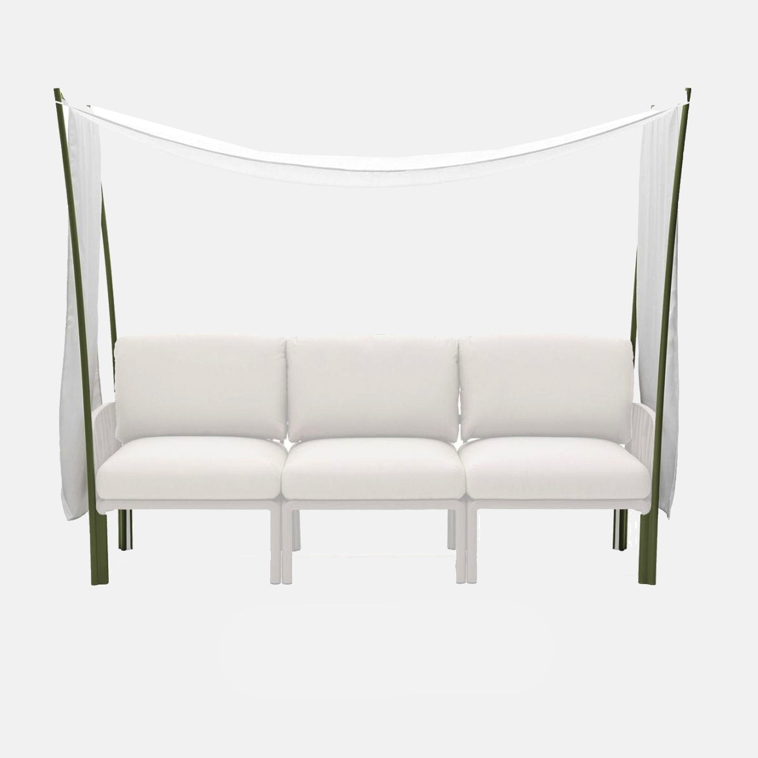 Komodo Ombra 3 sofa with canopy. choose a base colour finish.