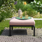 Outdoor fabric footstool which looks great with a Komodo 5 modular sofa.