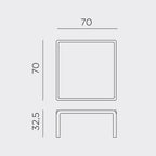 70x70cm coffee table made from recyclable resin. We love the Komodo tavolino especially when it's americano coffee time!