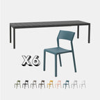 Dining Set - Rio 210 Extending Table & Trill Armless Chairs