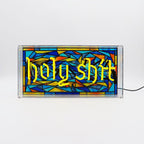 Holy Shit Glass Neon Light - Yellow