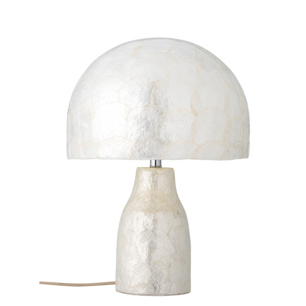 Pearl lamp with a textured design on a white background
