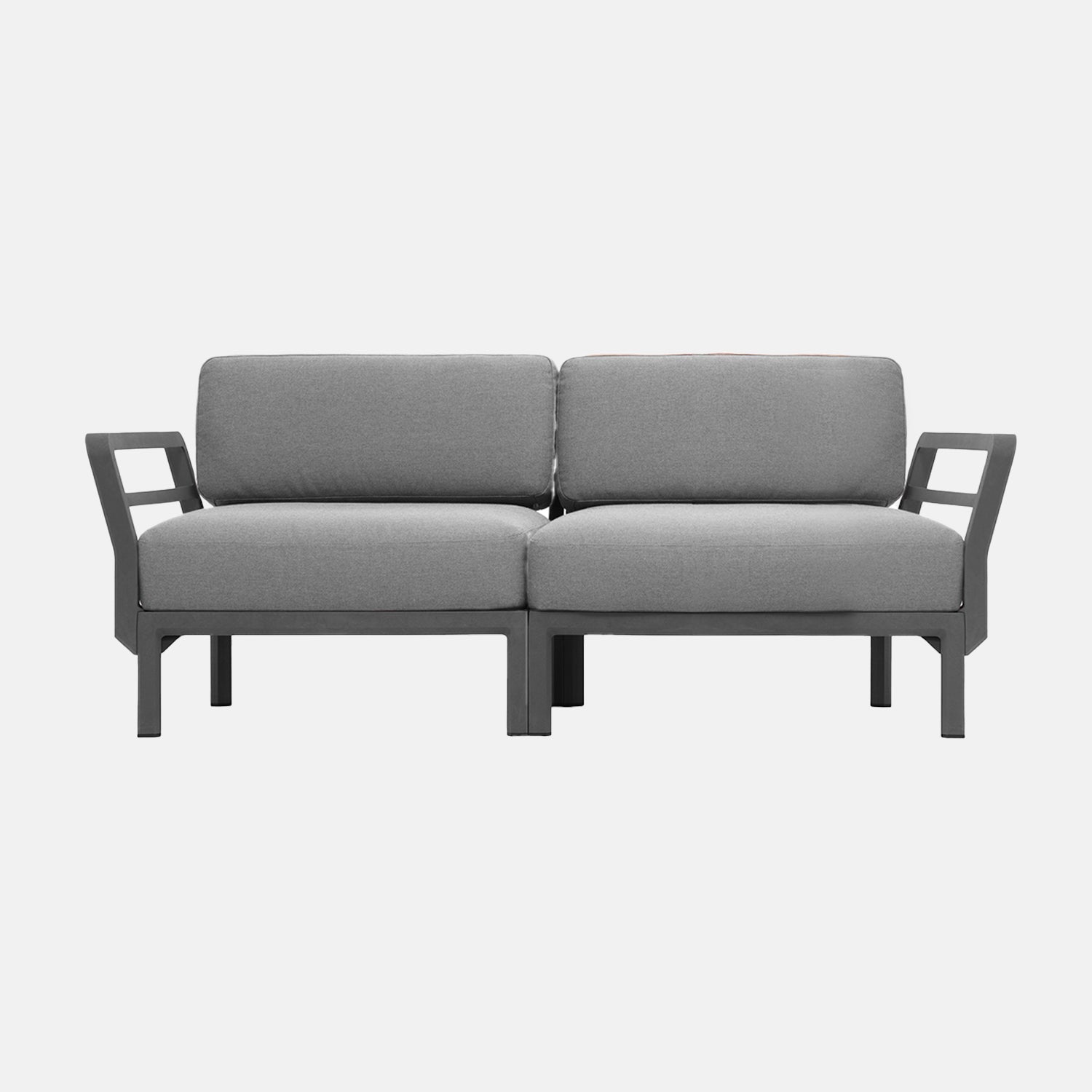 Maximo 2 Seater Sofa By Nardi - Grey & Lava Sunbrella