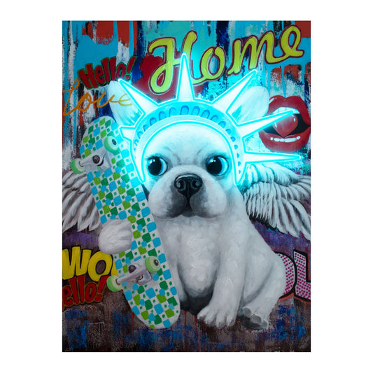 Liberty Dog LED Neon Painting - Small