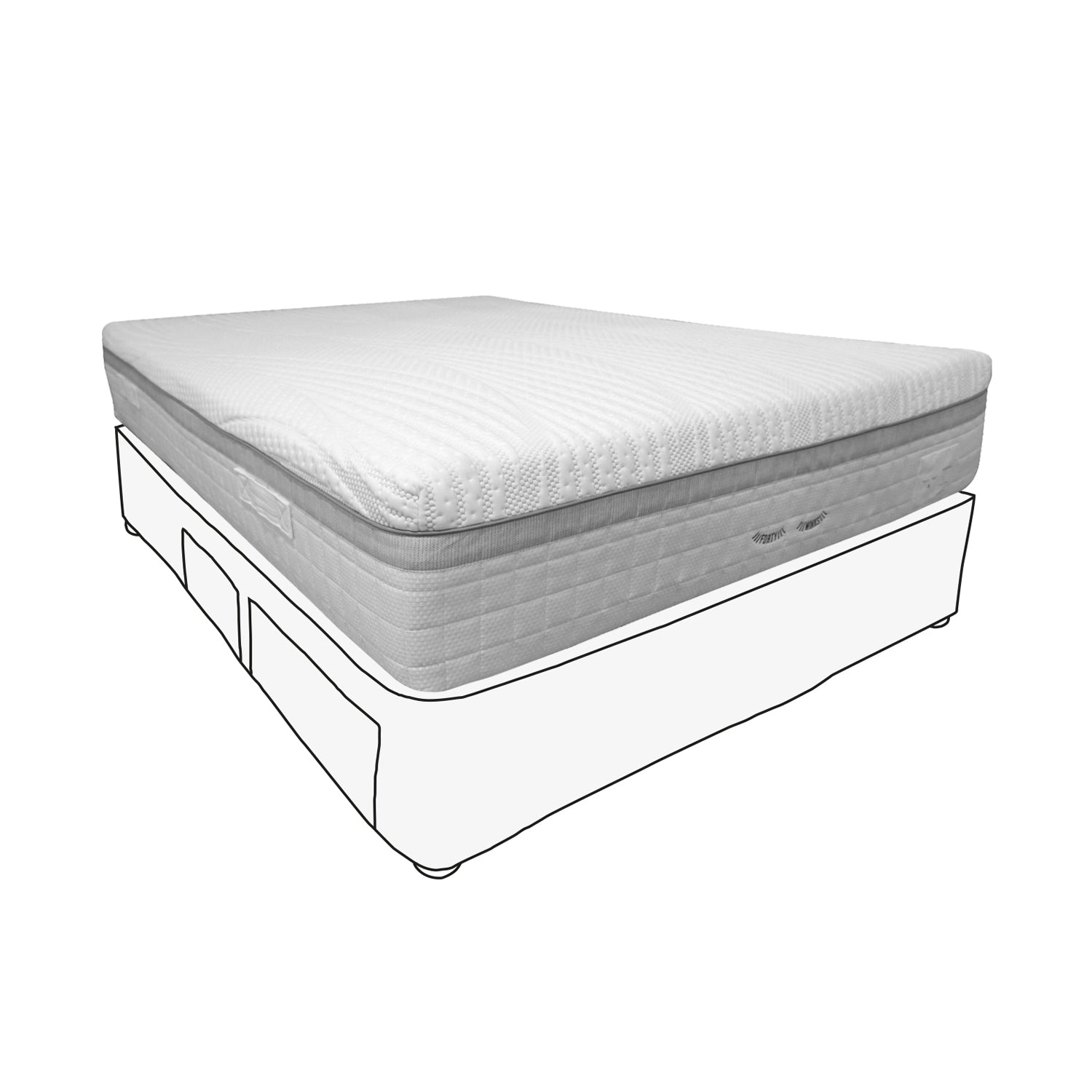 King Size - Mattress & Divan (Set of 4 Drawers)