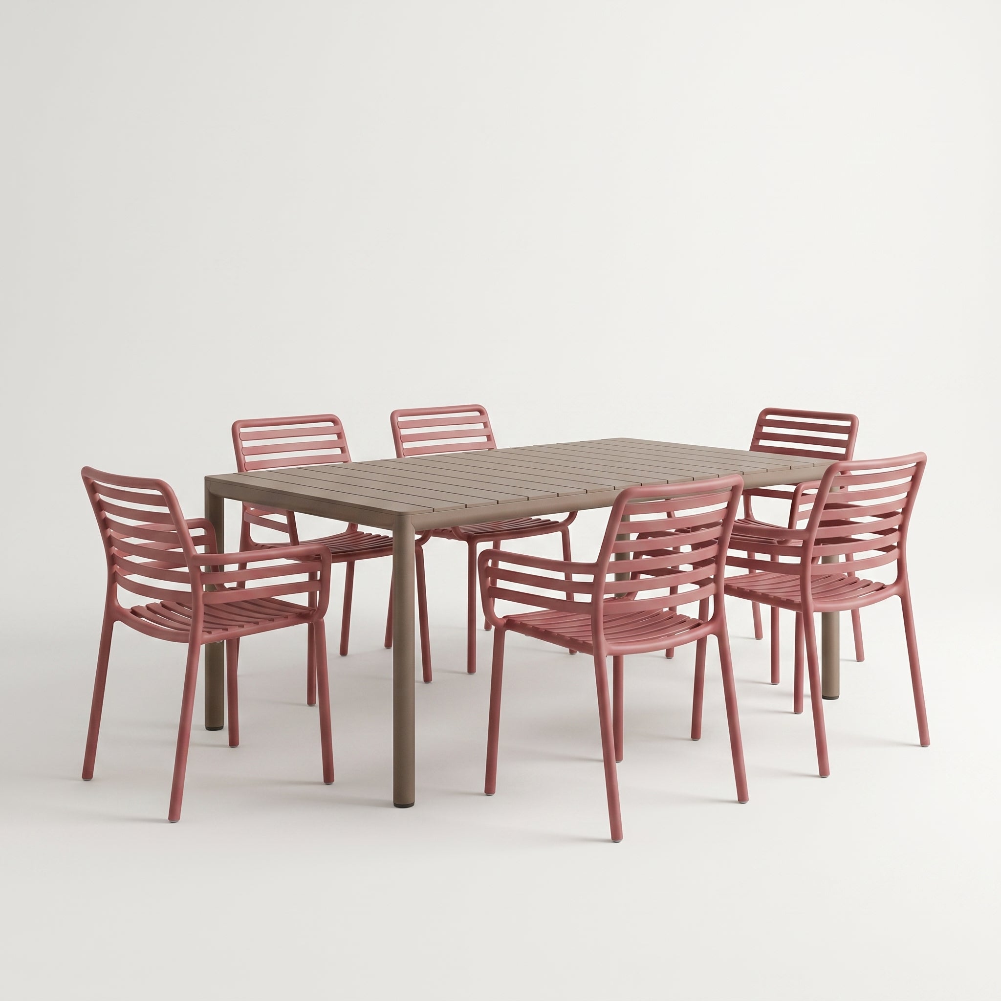 Dining Set - Tevere 147-211cm Extending Table & 6 Doga Armchairs By Nardi Outdoor