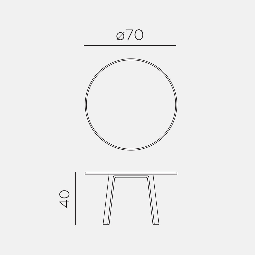Measurement Diagram Of A Tavolino Garden Table 
