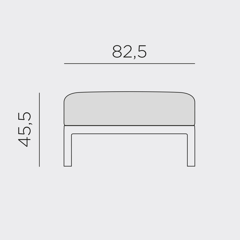 Maximo Footstool By Nardi Outdoor - White