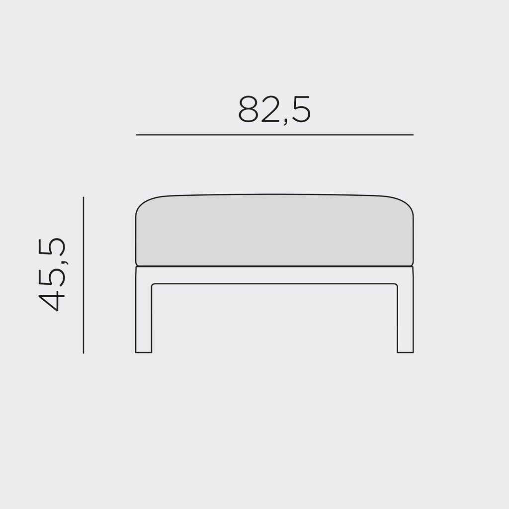 Maximo Footstool By Nardi Outdoor - Grey