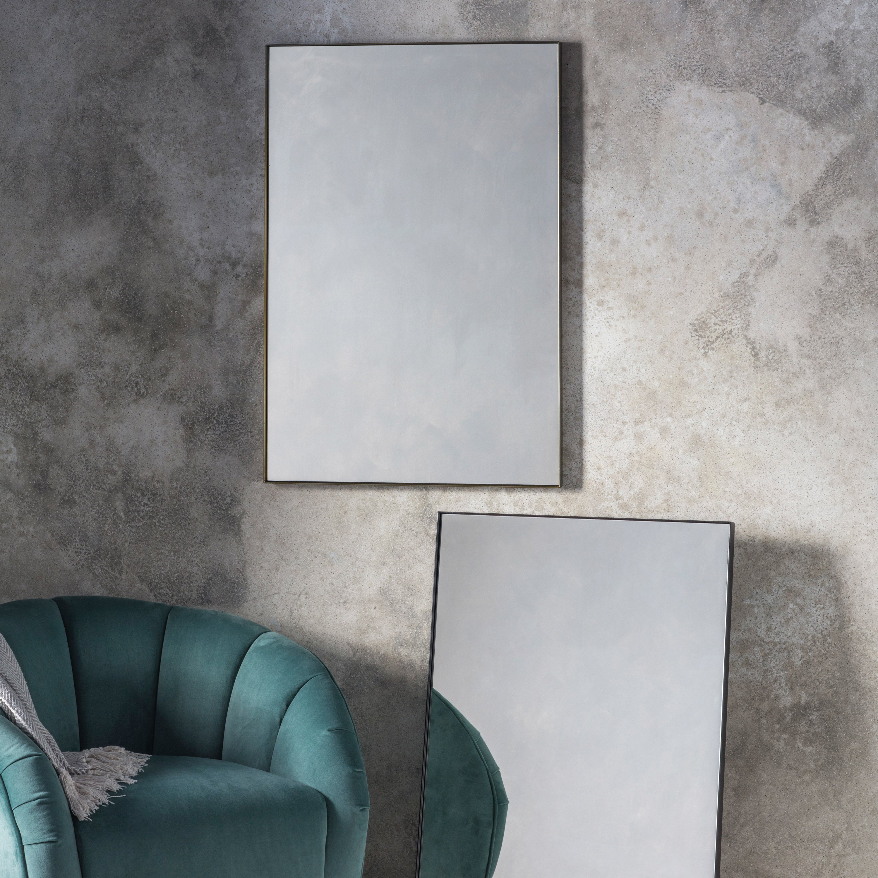 Shop a bronze rectangular mirror designed for modern homes.