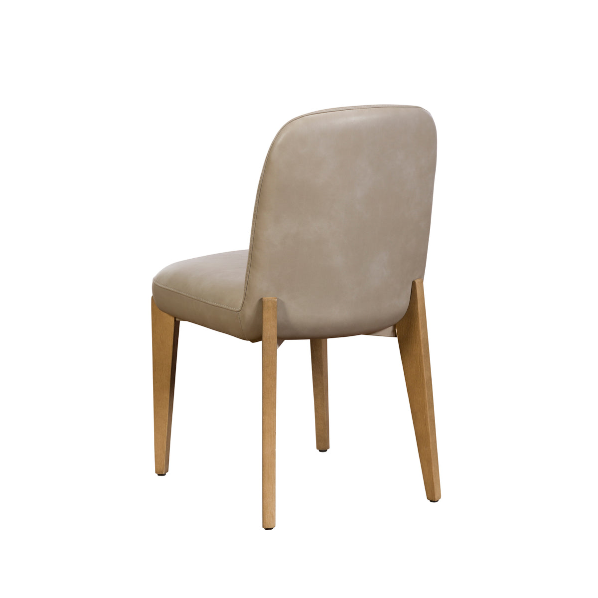 Angle view of the grey Porter dining chair