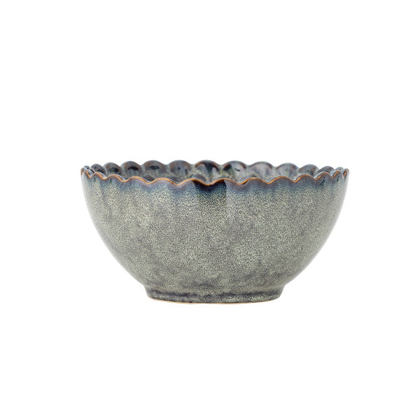 Elegant grey bowl with clean lines for table, shelf, or kitchen use.