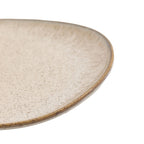 White oatmeal side plate for breakfast and dessert serving